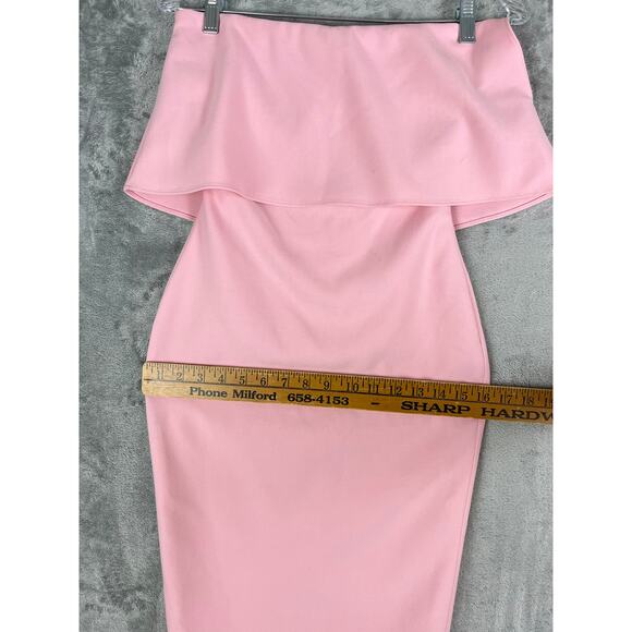 Likely Driggs Dress 00 Light Blush Pink Rose Shadow Bodycon Strapless Date Night - Picture 13 of 16
